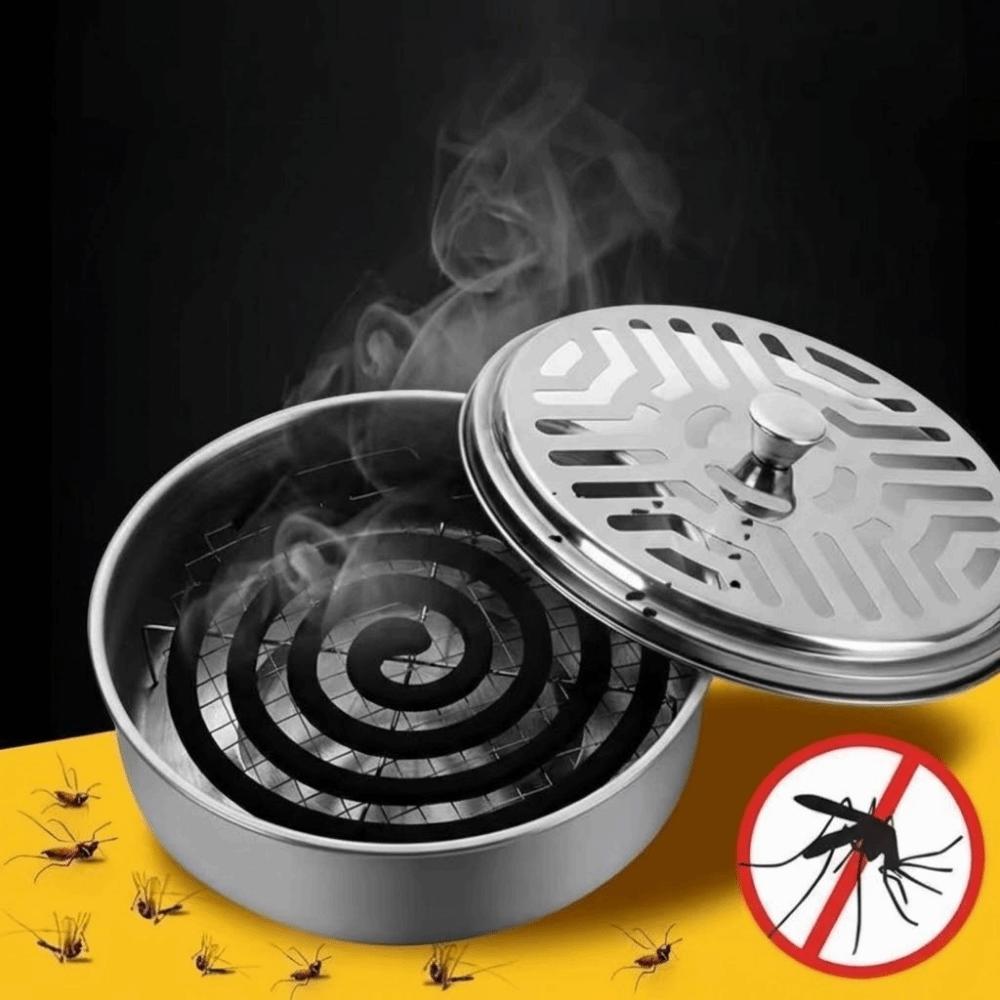 Stainless Steel Mosquito Coil Holder Anti-scalding Mosquito Coil Box Aromatherapy Tray Outdoor