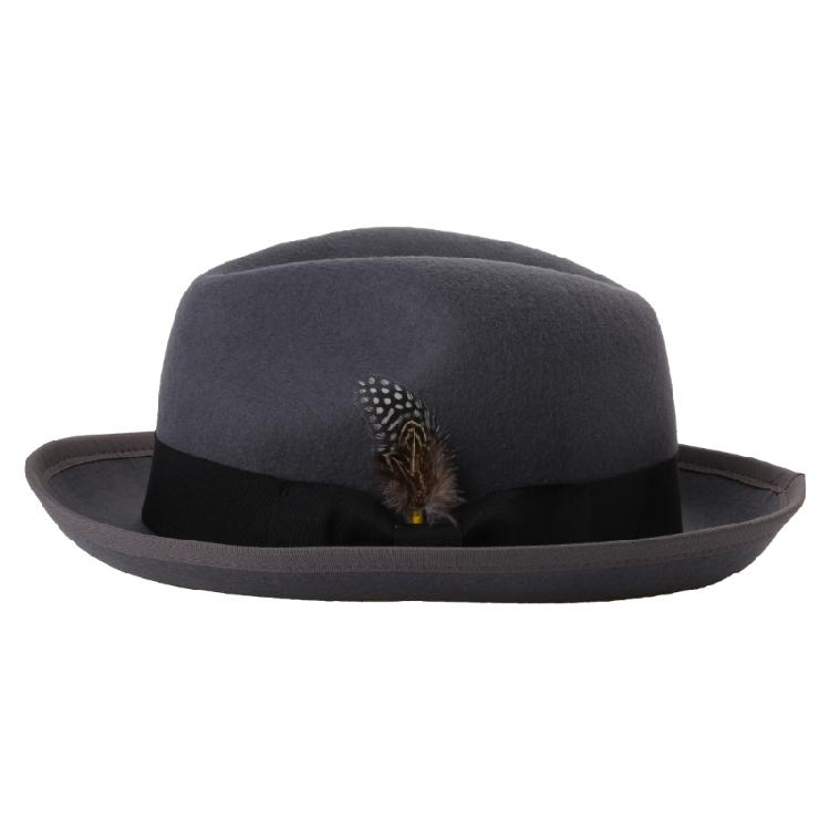 Unisex Woolen Felt Panama Hat Masquerade Ball Fedora Hat Role Playing Party Hat