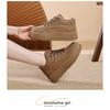 Solid Color Thick Platform Sole Fleece Lined Casual Winter Sneakers For Women