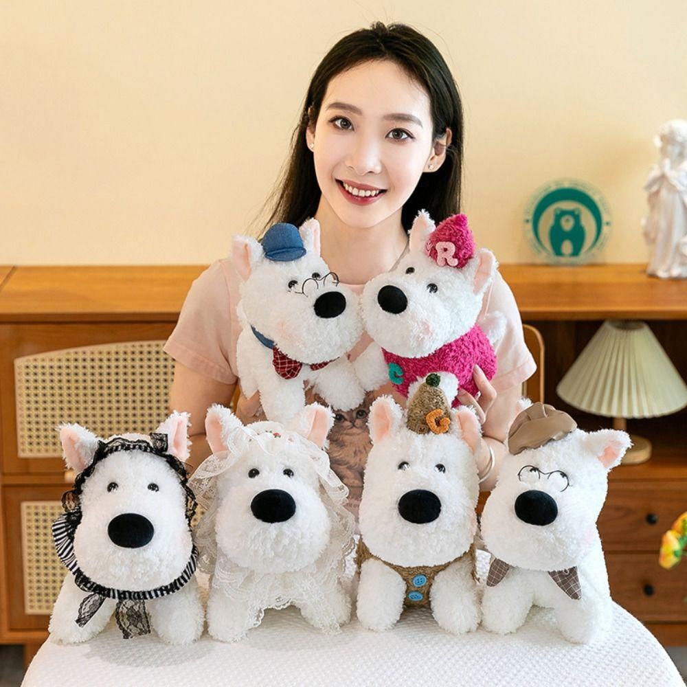

Fluffy Plush Puppy Plush Doll Lovely West Highland Plush Toy Sleeping Pillow Home Decor style 10