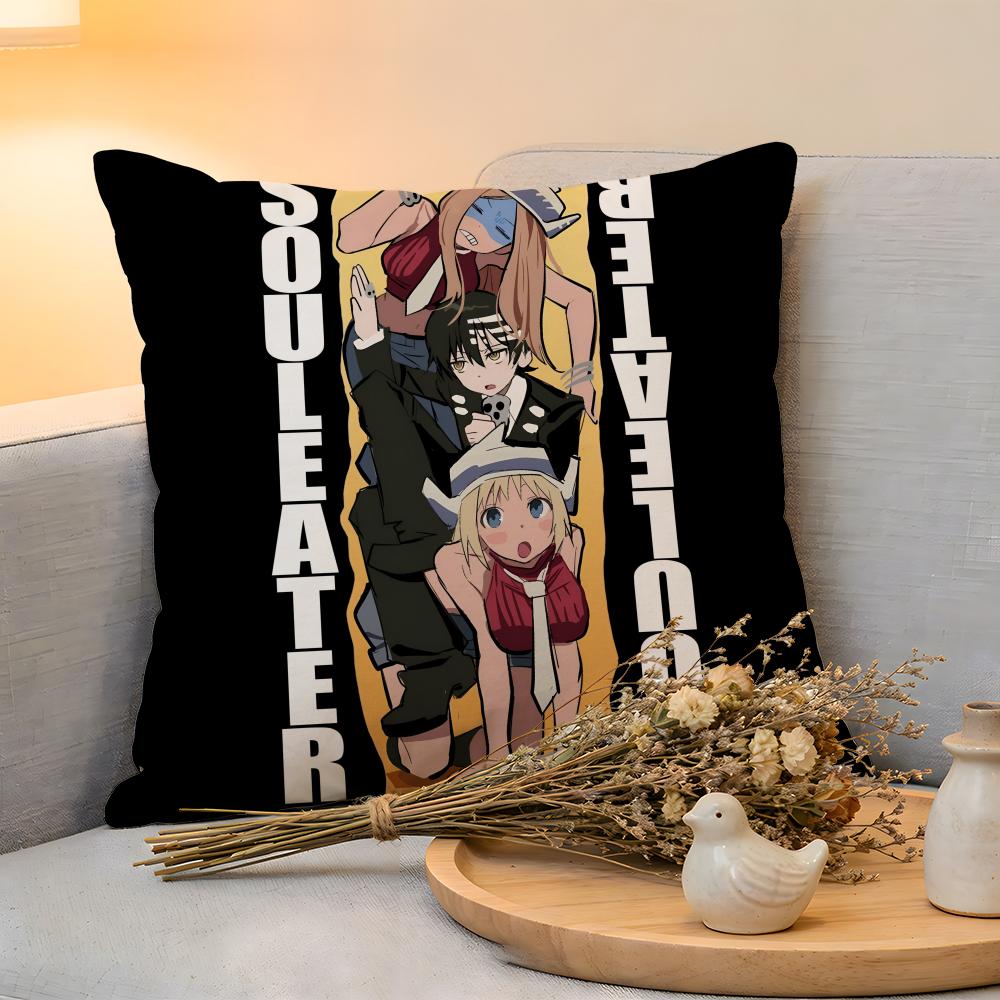 Cushion Cover Linen SkinFriendly Soft Decorative Case For Sofa Home Decor Hot Anime SSoul EaterS Pillow cover