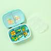Moisture-proof 8-Compartment Pill Box: Portable Weekly Medicine Organizer.