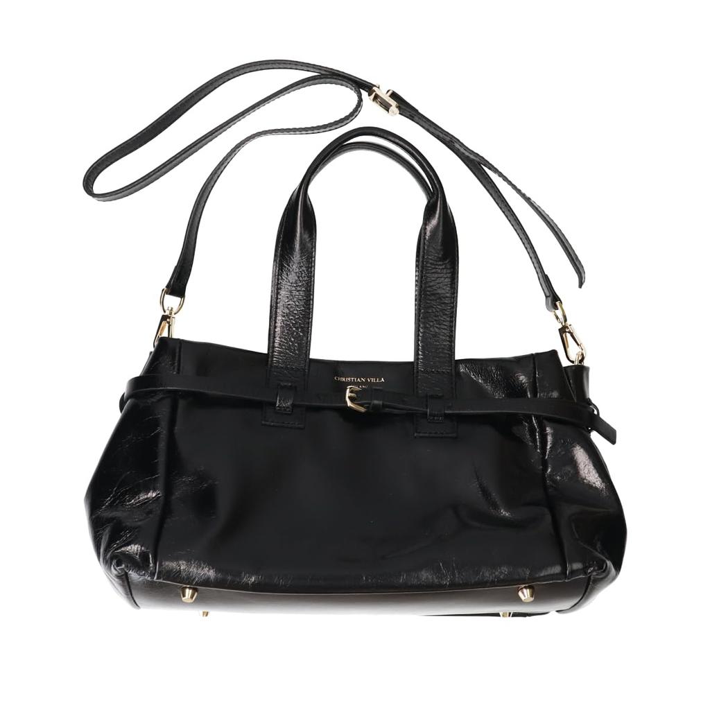 Christian Villa Medium Leather Tote Bag Q46367 Women's