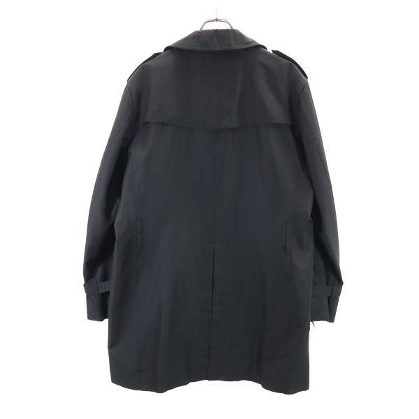 Burberry Manteau trench en soie à carreaux Sanyo Shokai L Gris Homme Occasion