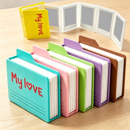 3D Printed Instant Photo Album Hold 6 Standard 3-Inch Instant Photos Folding Expandable Mini Photo Holder Picture Memory Book