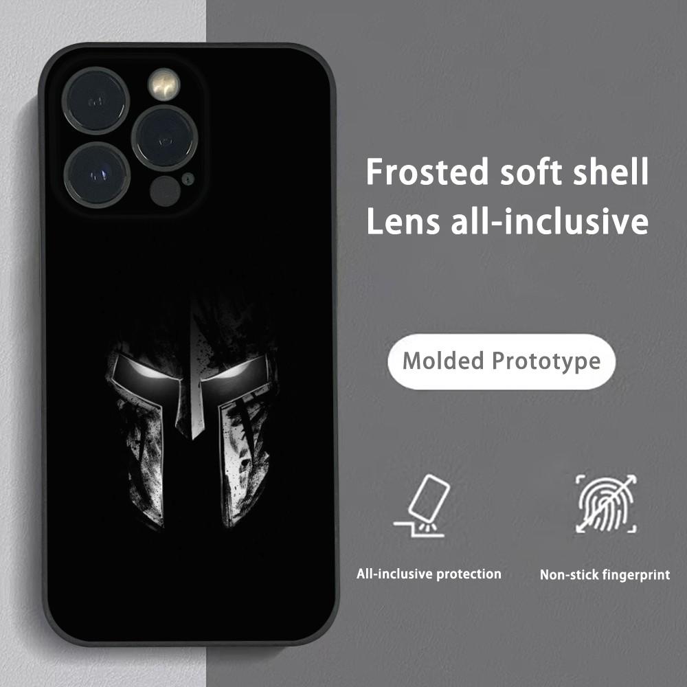 

Чехол для телефона Мужчина-спартанец Для iPhone 16 15 14 13 Pro Max Plus Mini Матовый Мягкий Чехол Funda iPhone15plus