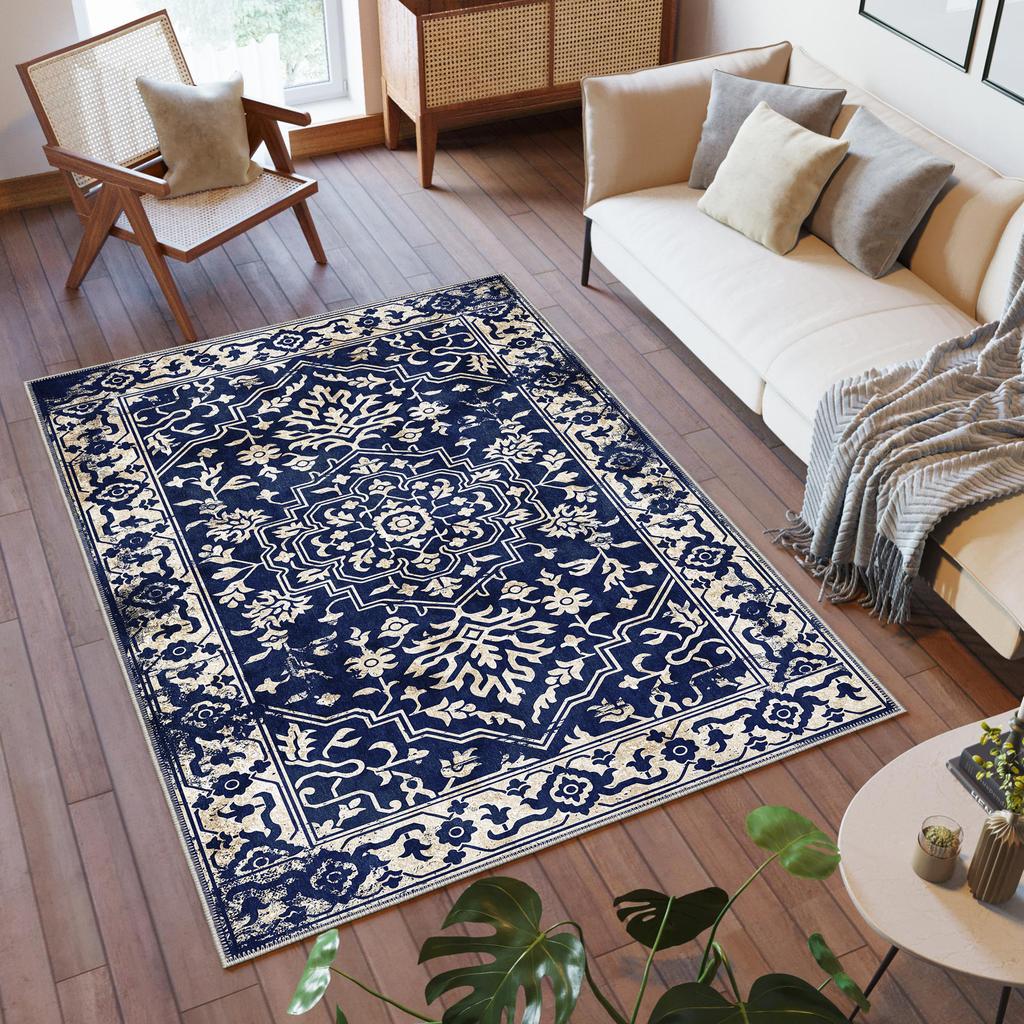 Decorative Area Rugs, Rugs For Living Room, Machine Washable Rug, Non Slip Rug