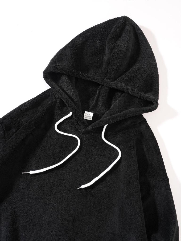 Men's Plus Size Hooded Casual Sweatshirt - Autumn/Winter Coral Fleece Fashion Style