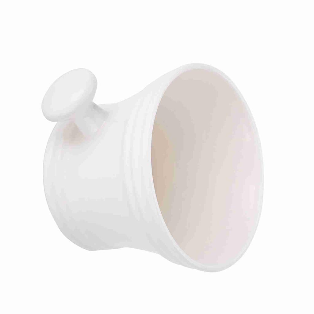 Kunststoff-Rasierseifenschale Schaum-Rasierseifencremeschale Männer-Rasierschale (Weiß)