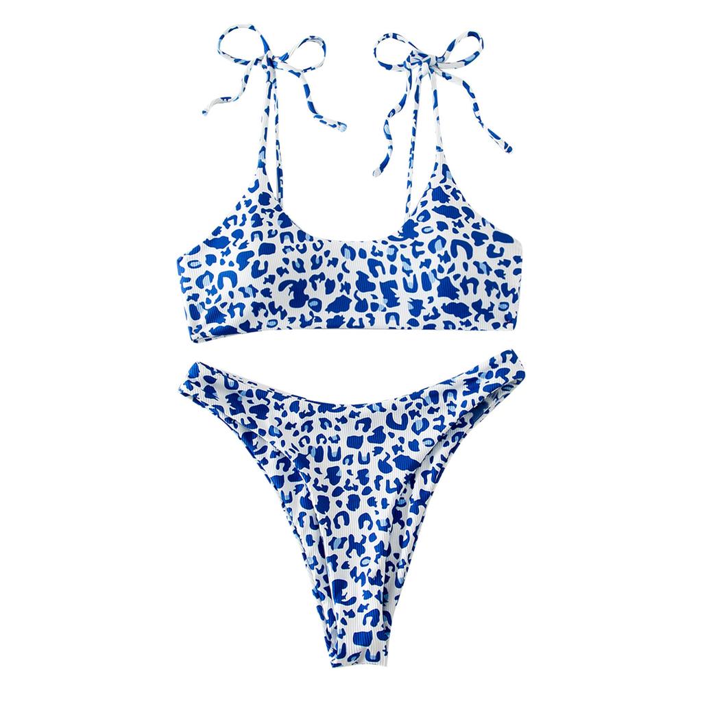 Women Decoration Bikini Set Push Up Swimsuit Beachwear Padded Swimwear