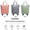Expandable Large Capacity Travel Duffel with Universal Wheels for Men & Women - Perfect for Shopping, Storage, and Business Trips