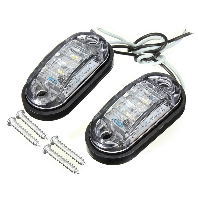 Výstražná LED dioda Oválná boční obrysová svítilna 12V 24V Nákladní příslušenství