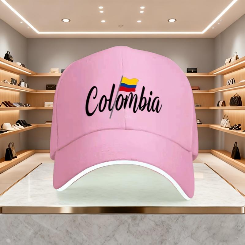 Colombia Flag Baseball Cap Adjustable Polyester Adult Outdoor Snapback Hat Unisex Travel