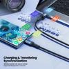 3A A-C Fast Charge Cable, Braided Extended Strain Relief Data Line for Mobile Phones