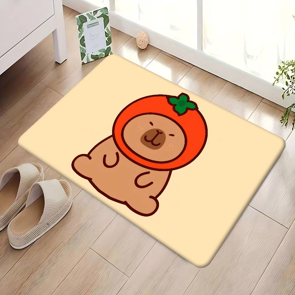 

Cartoon Capybara Hippo Entrance Door Mat Nordic Style Bedroom Living Room Doormat Home Balcony Anti-Slip Modern Home Decor 50x80 cm