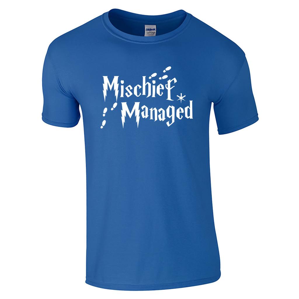 Mischief Managed T-Shirt - Marauders Map Footsteps Wizard Harry Magic Geek Gift