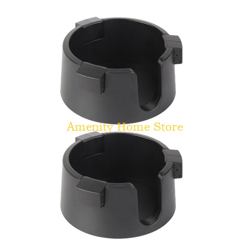 

F26C 2 Pack Desk Cup Holder Set Easy Installation Anti Spill Cup Coaster Plastic Material Fixed Cup Rack Perfect for Drinks чёрный