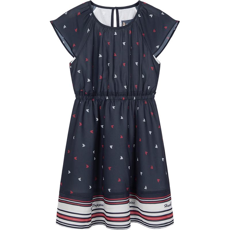 Hush Puppies Girls Chiffon Print A-Line Summer Dress 140