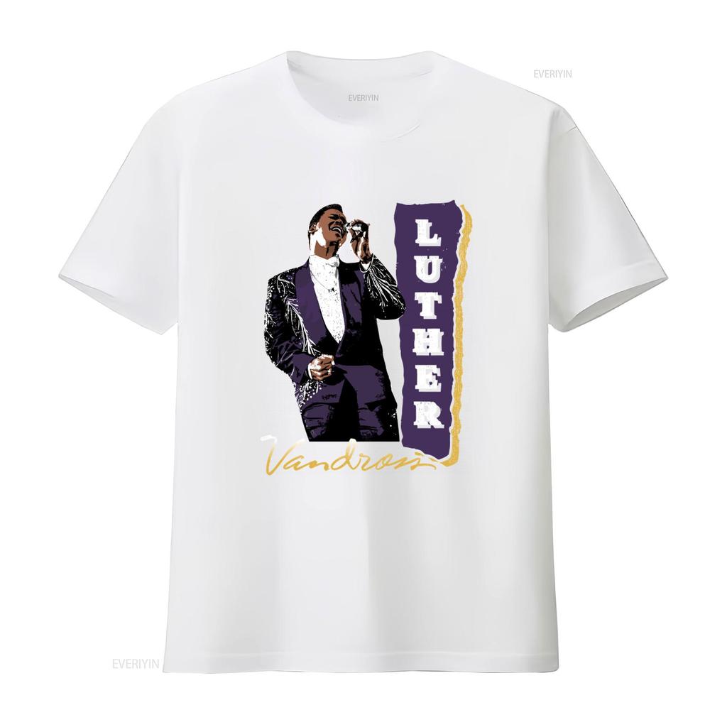 Luther Vandross R B Soul Singer Retro Style T Shirt for Music Lovers Vintage Washed Streetwear Designer Clothes Graphic