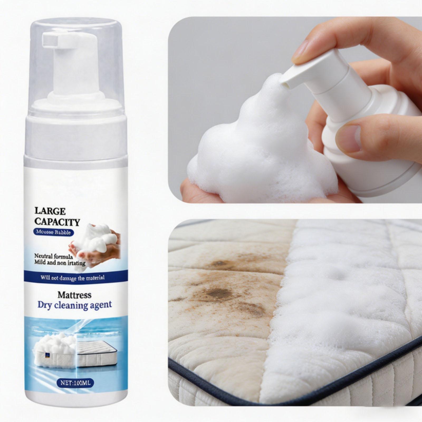Matratzen-Trockenreiniger 100 ml Schaumreiniger Neutrale Formel Mild Nicht reizend Geeignet für Stoffpolster und Bettwäscheoberflächen One Size white