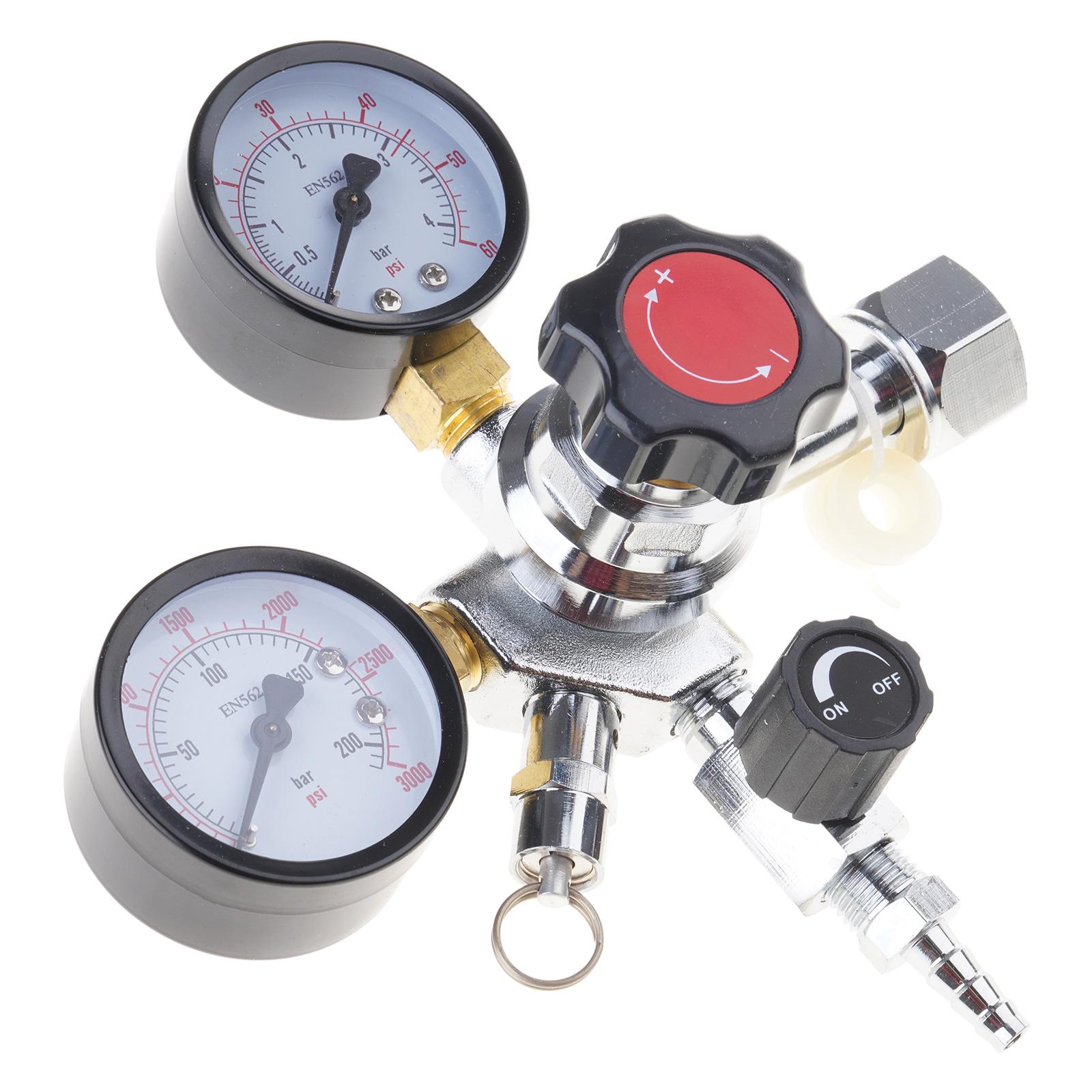 

Регулятор давления пива для домашнего пивоварения Регулятор с точным контролем CO2 с предохранительными клапанами Инструмент для пивоварения газированных напитков и воды A