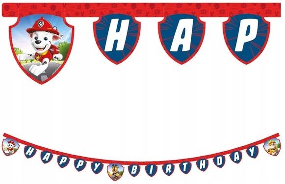 Paw Patrol Birthday Banner Garland 200cm