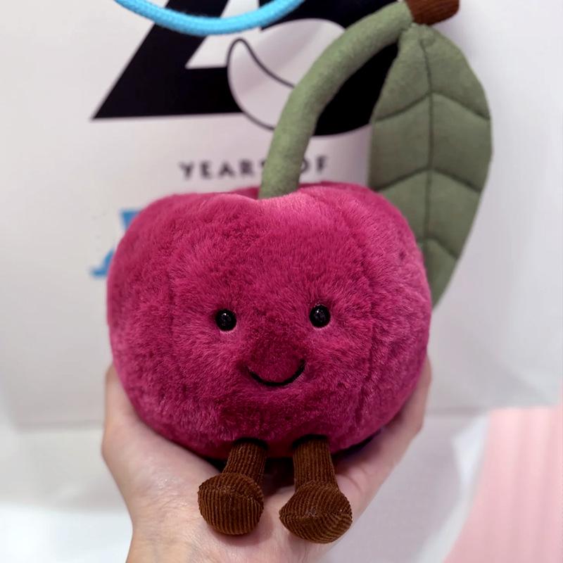 Cherry Peach Plush Toy - Cute Comfort Doll for Children
