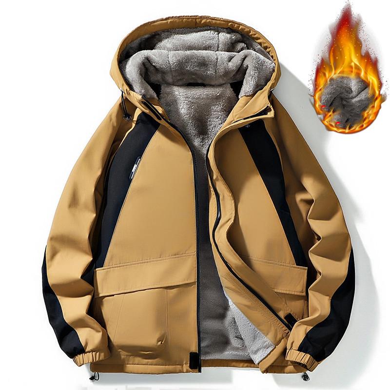 Winter Jacket Men Thick Warm Coat Fleece Coat Man Fashion Casual Outwear Outdoor Windproof Parkas Men's