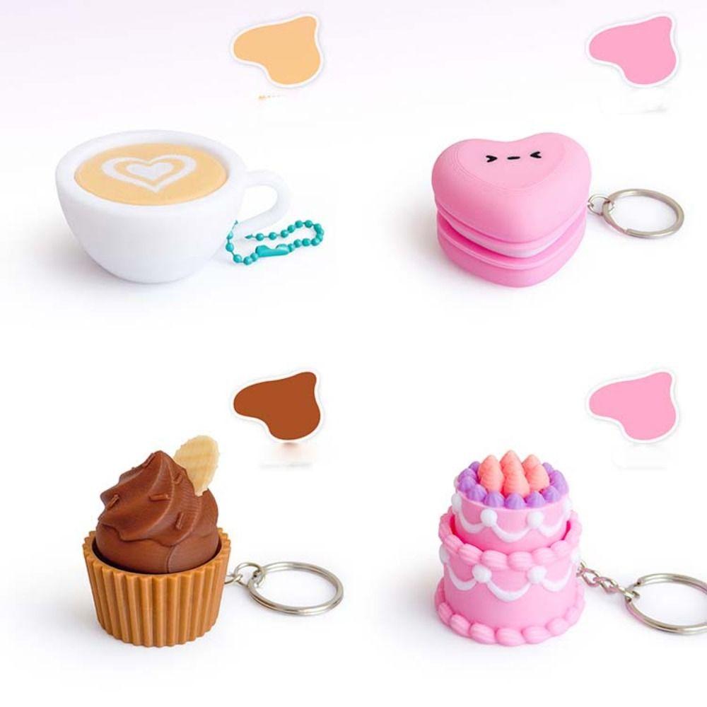 3D Printed Finger Button Pendant Simulation Coffee Calming Keychain  Children Adults