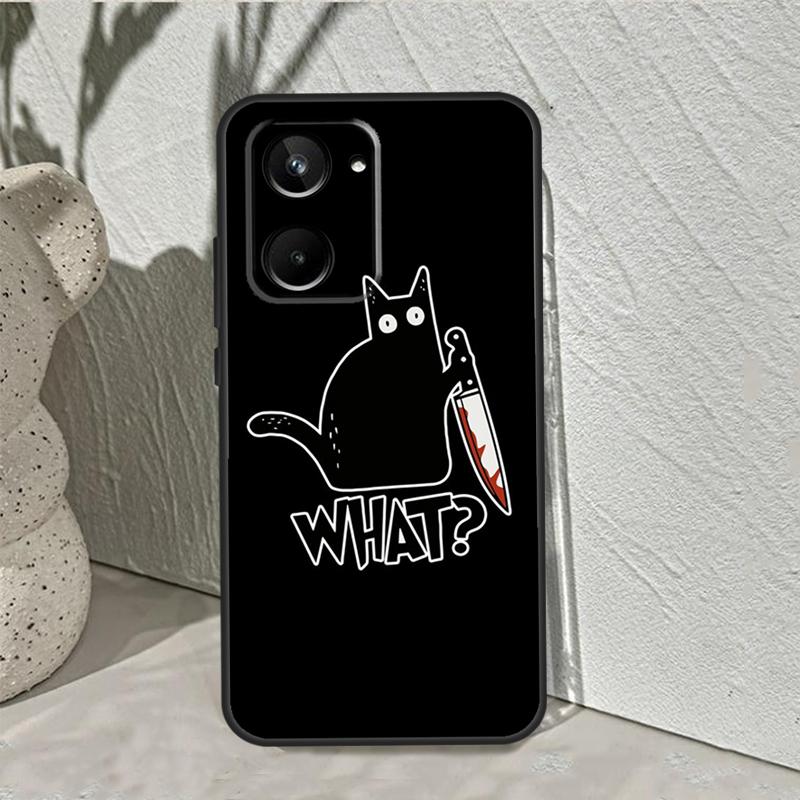 Witch Black Cat For Realme C55 C53 C67 C75 C71 C61 C33 C63 C51 C65 10 11 12 13 14 Pro Plus GT7 15 Pro Case