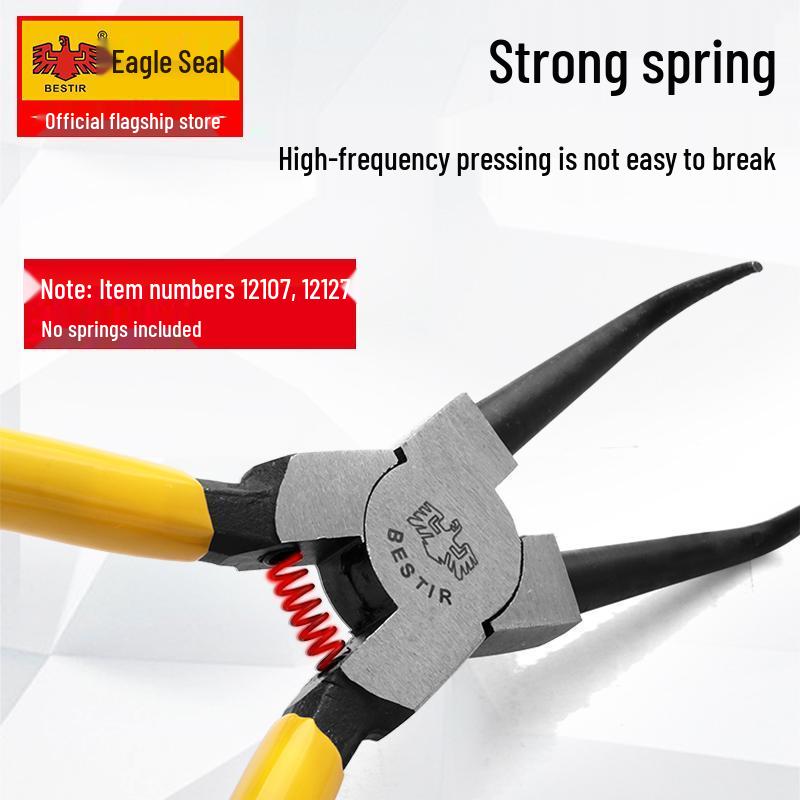 Eagle Ring Pliers Set: Internal/External, Straight/Bent, Dual-Purpose, Multi-Function Spring Retaining Pliers