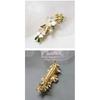Elegant Floral Hair Barrette, French Clip Spring Hair Claw,  Accents, Bridal Hair Accessory For Half-Up Hairstyles