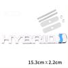 3D Metal HYBRID Logo Rear Trunk Emblem Badge Side Fender Sticker Decals For Toyota Prius Rav4 Camry Prius Crown Auris TRD