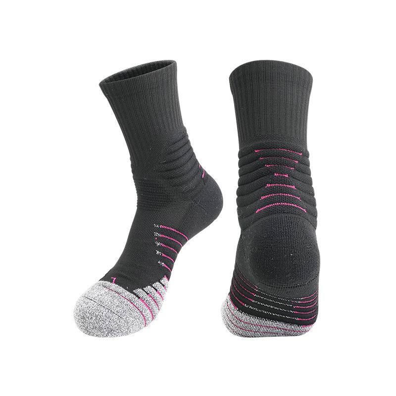 High-Top Basketball Socks Actual Combat Long-Tube Badminton Towel Socks Sweat-Absorbing Zhongbang Running Socks Medium-Tube Sports Socks