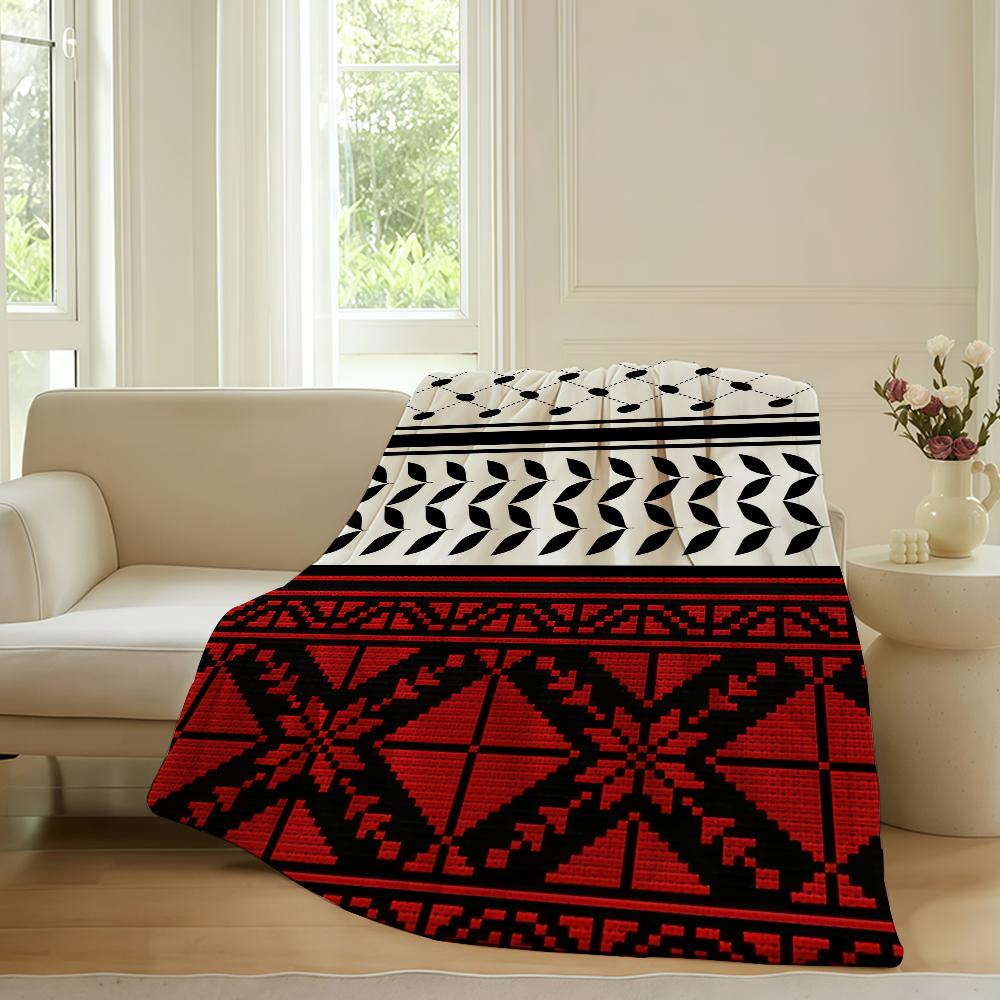 Fashion Hattah Keffiyeh Blanket Warm Soft Suitable For Bedroom Sofa Bed Living Room Office Travel Camping Gifts