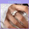 Bague Irrégulière Perles Style Coréen Élégant Pour Femmes Réglable Matériau Cuivre Design Tendance