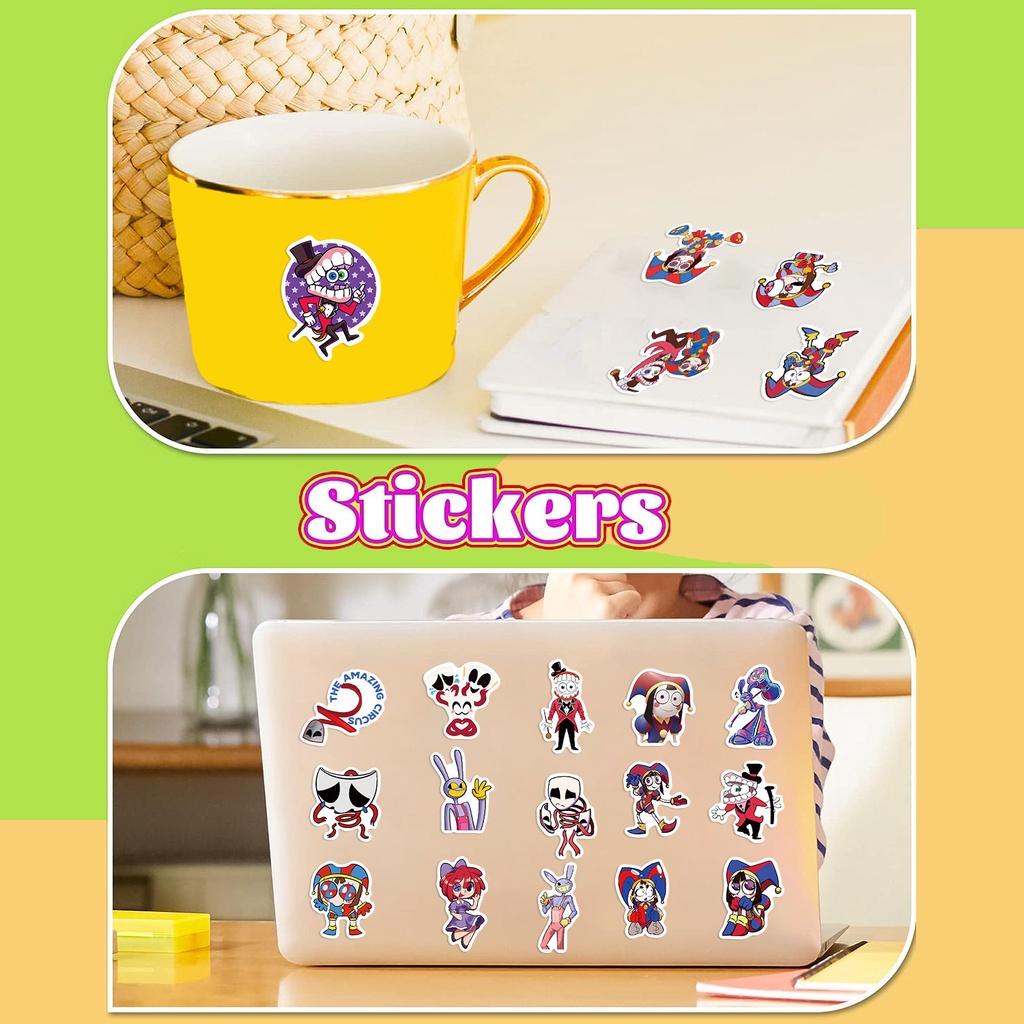 100/50PCS Anime The Amazing Digital Circus Waterproof Graffiti Stickers for Helmet Bicycle Hand Account Pencil Case Decals