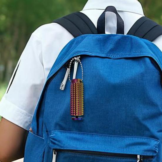 Klíčenka Spike Grip Úleva od úzkosti Tichá fidget hračka s unikátním tvarem bubnu Senzorická klíčenka pro úlevu od stresu