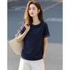 Women's Polka Dot & Stripe Spliced T-Shirt