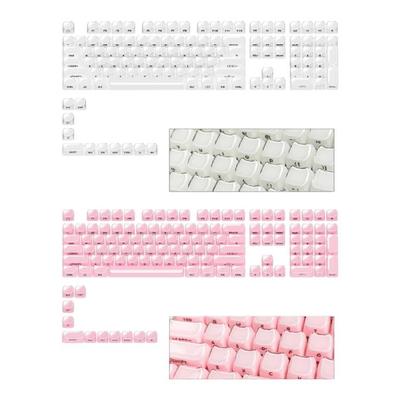 MAO Ergonomisches Profil 119 Tasten Tastenkappen-Set in mattem Jelly-Finish mit seitlich aufgedruckten Zeichen für Gaming-Tastaturen