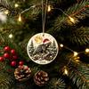 Holiday Home Decor Christmas Raccoon Acrylic Ornament, Cute Animal Hanging for Tree Unique Gift Friends Desk, Festive Decoration, Lovers Aesthetic