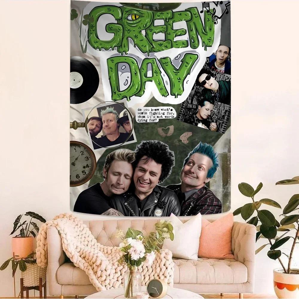 Rock Band Green Day Cartoon Tapestry Home Decoration hippie bohemian decoration divination Home Decor