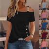 2025 Autumn/Winter Women's Round Neck Casual Long Sleeve Button Knit Top