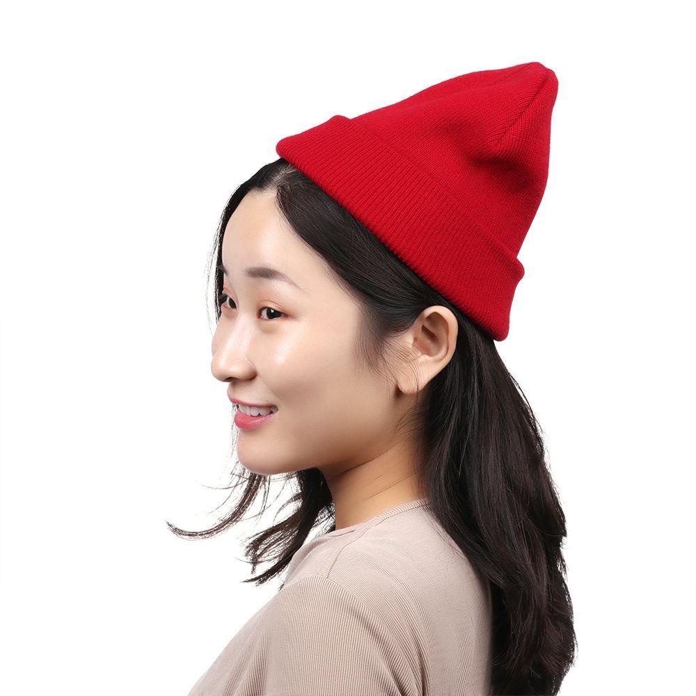 Warm Unisex Hip Hop Casual Candy Color Knitted Cap Beanies Hat Soft Skullcap