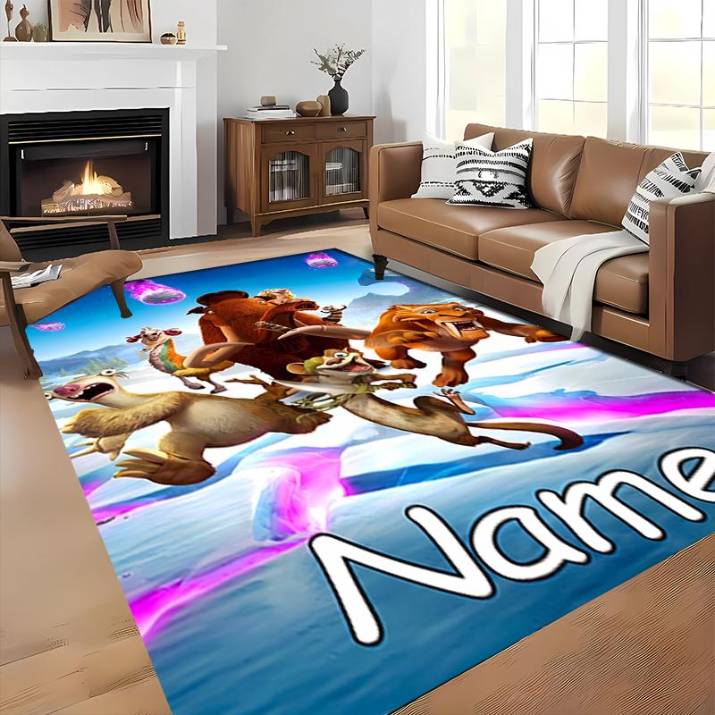 Custom Personalization Ice Age Dawn of the Dinosaurs Area Rug - Perfect For Kitchen, Bathroom,Laundry Room Decor Large Size Available,Gift All Seasons
