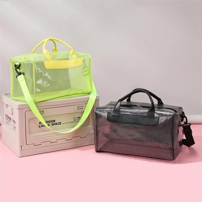 Borsa da Viaggio da Donna Grande Capacità Borsa Trasparente Borsa Sportiva da Esterno Borsa Duffel Borsa da Nuoto con Separazione Asciutto/Bagnato