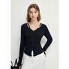 Women's V-Neck Waist-Cinching Knit Sweater