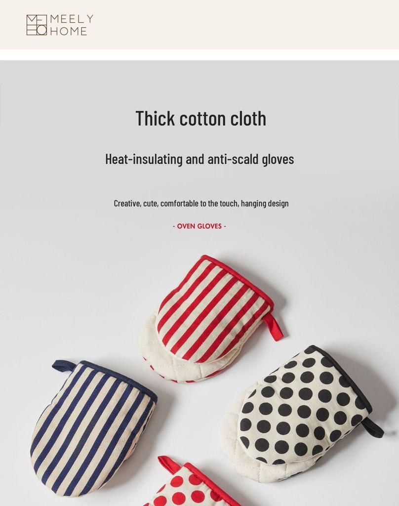 Dicke Hitzebeständige Anti-Verbrühungs-Ofenhandschuhe zum Backen