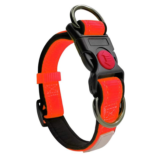 

Нашийник із застібкою Регульований захисний нейлоновий світловідбиваючий водонепроникний нашийник для собак Головне для домашніх тварин помаранчевий