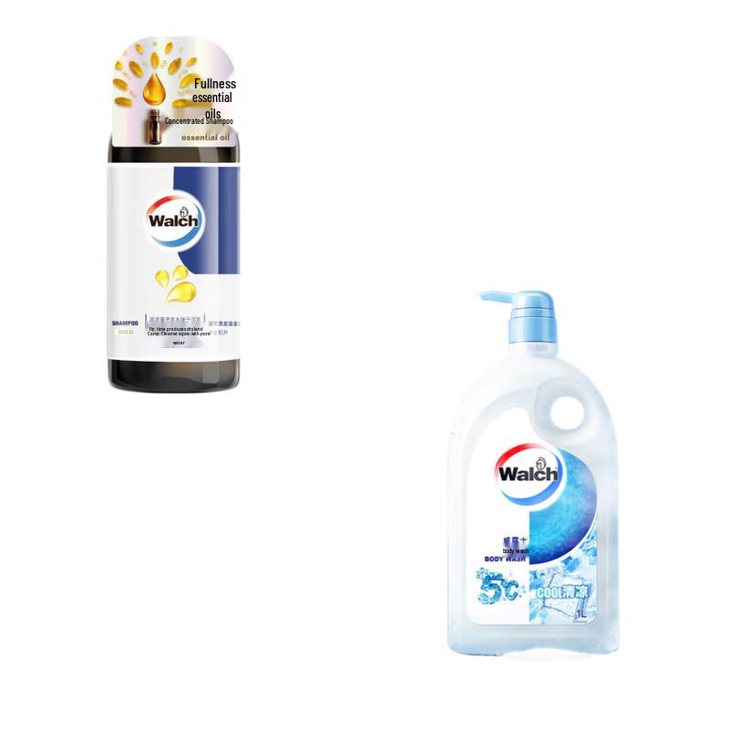 

Walch Peppermint Icy Cool Shower Gel & Gold Extract Shampoo Set